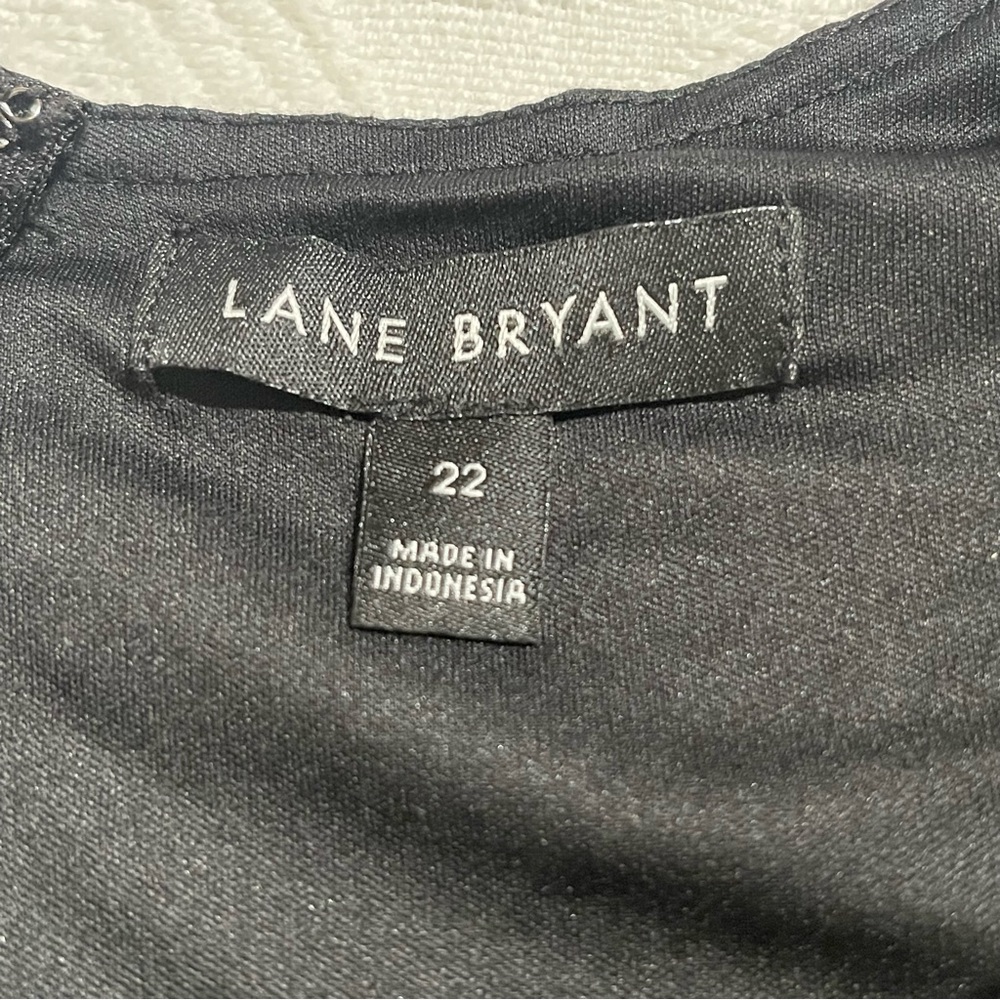 Lane Bryant wrap black white Sleeves print Midi Dress - Picture 9 of 16